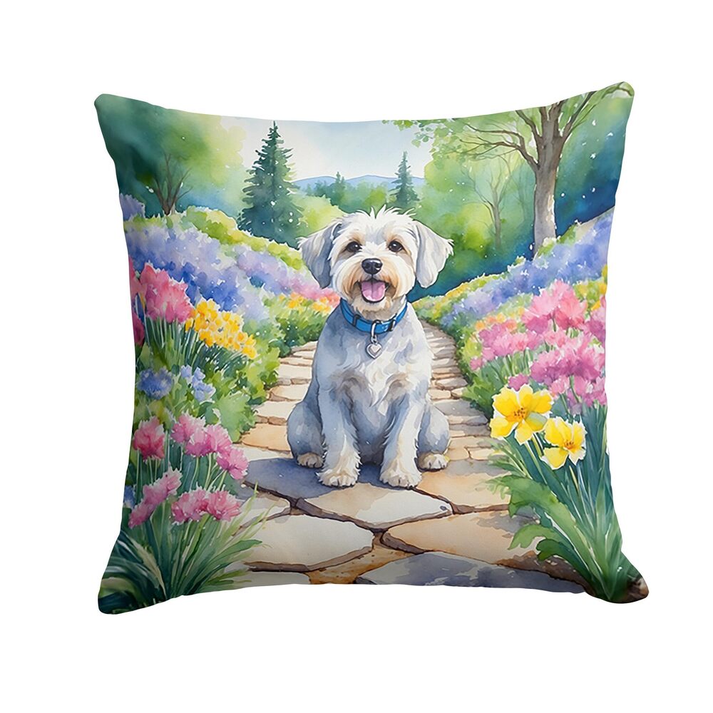 8457 Spring Path Throw Pillow, 18Hx18W, Dandie Dinmont Terrier 6616